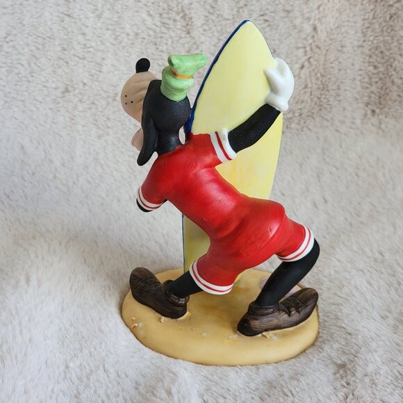 Vintage Walt Disney Productions Goofy with Surfboard 6" Porcelain Figurine Surf - Picture 6 of 11